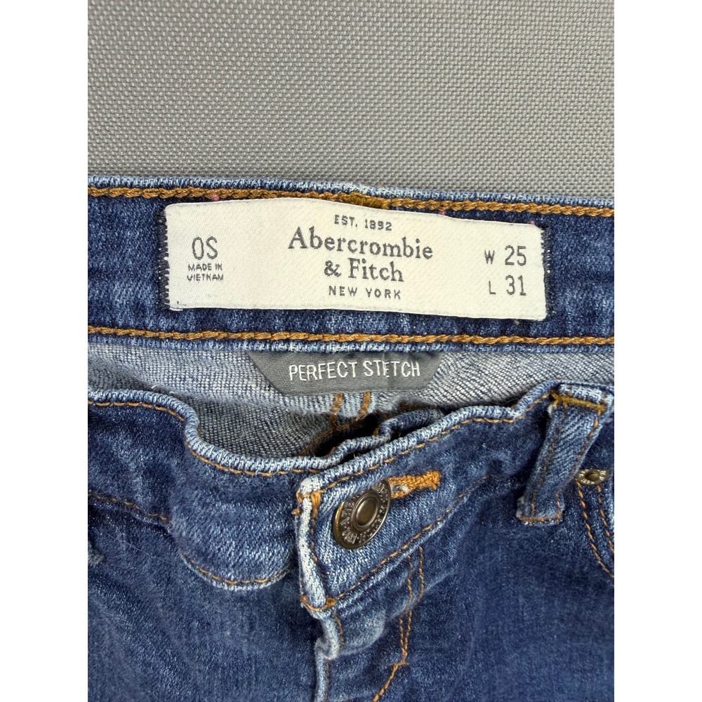 Abercrombie & Fitch Skinny Jeans Womens Blue Perfect Stretch Denim 25x31 - Picture 8 of 8